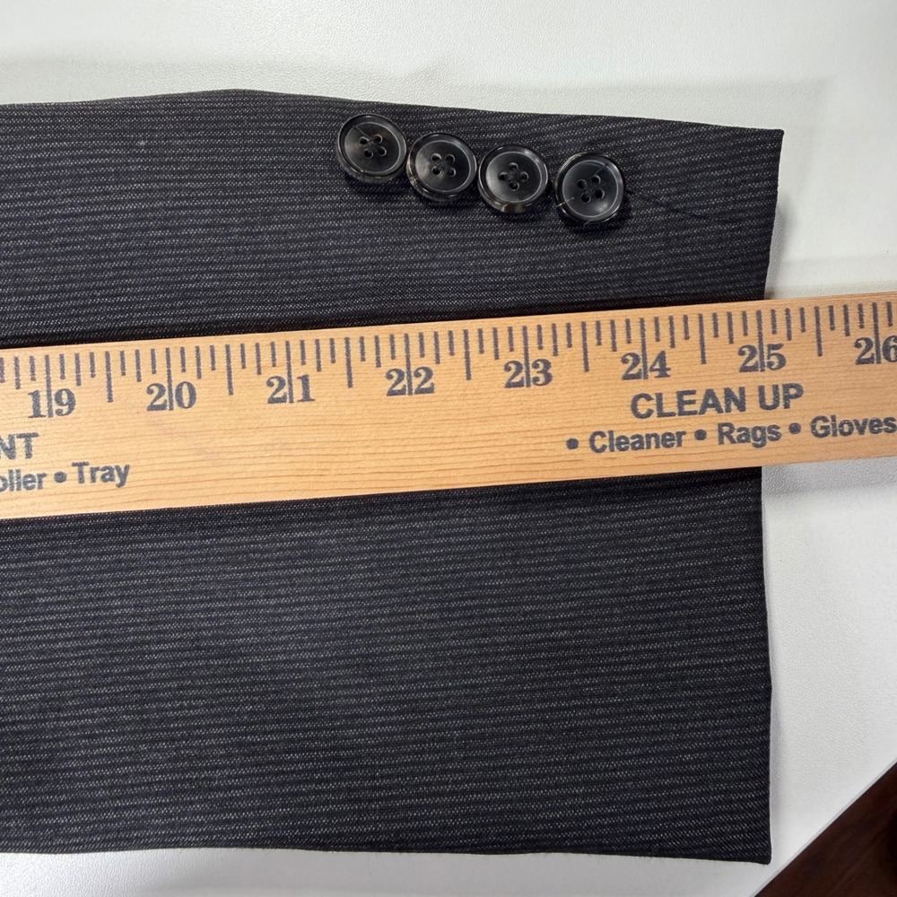 BOSS Hugo Boss Blazer Mens 48R Charcoal Grey Pinstripe The Grand/Central Wool - Picture 10 of 11